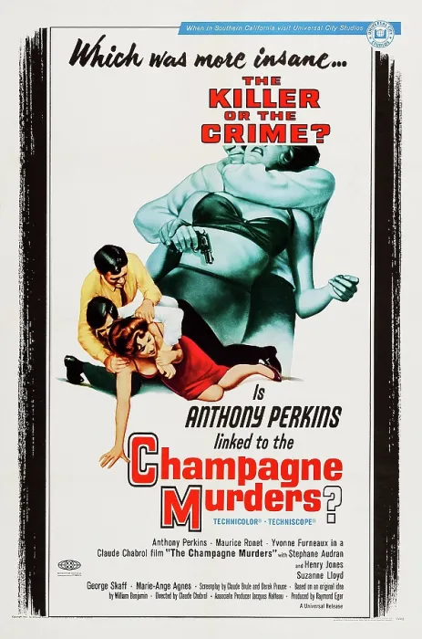 Framed Print : THE CHAMPAGNE MURDERS, (aka LE SCANDALE), from front: Stephane Audran, Anthony Perkins, Maurice Ronet, 1967