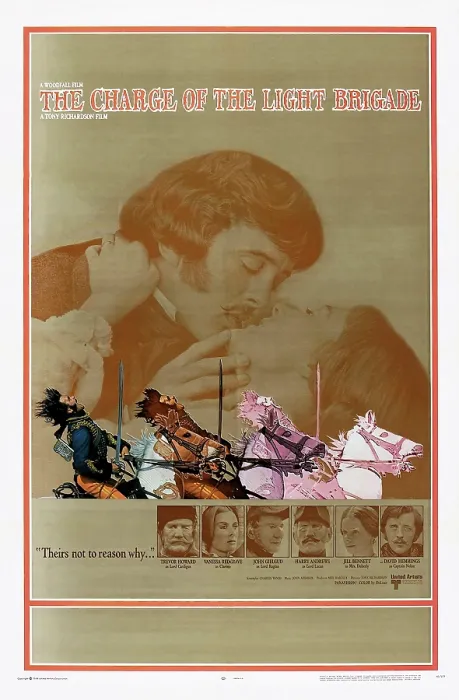 Framed Print : THE CHARGE OF THE LIGHT BRIGADE, US poster art, top, from left: David Hemmings, Vanessa Redgrave; bottom, from left: Trevor Howard, Vanessa Redgrave, John Gielgud, Harry Andrews