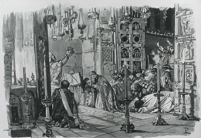 Framed Print : CHARLEMAGNE or CHARLES I (742-814). Coronation of Charlemagne as Holy Roman Emperor (800). Engraving. AISA / Everett Collection**US SALES ONLY**