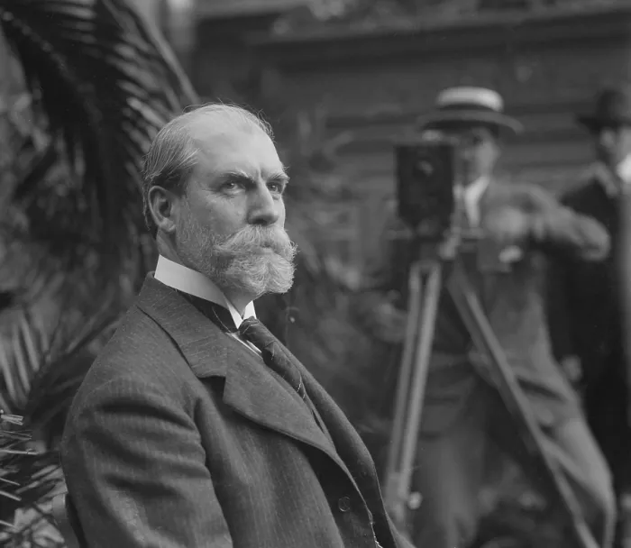 Framed Print : Charles Evans Hughes (1862-1948), posed for photographers on June 12, 1916, two days after his resignation from the Supreme Court