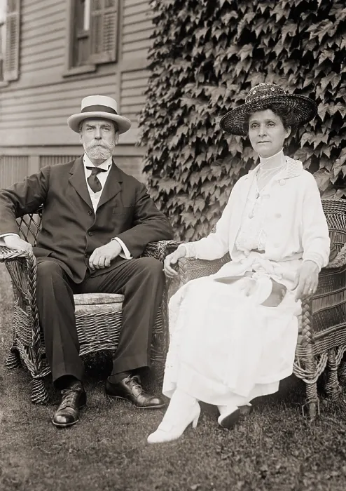 Framed Print : Charles Evans Hughes (1862-1948), Republican Presidential nominee, with his wife, Antoinette Carter Hughes, in 1916