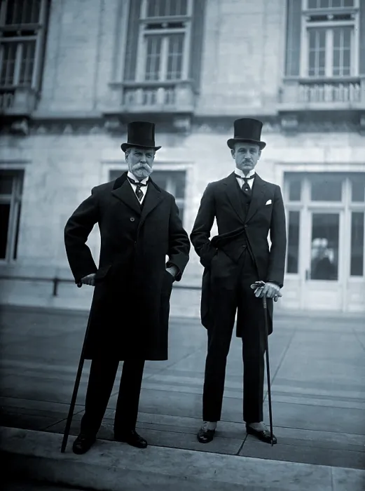 Framed Print : Charles Evans Hughes with young Benjamin Sumner Welles (1892-1961), in 1922. Welles would have a long diplomatic career, specializing in Latin America