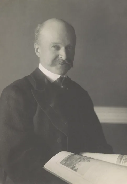 Framed Print : Charles Follen McKim, was a founder of beaux arts architect firm of the McKim, Mead & White, in 1872. His co-founders was William Rutherford Mead. Stanford White joined in 1879