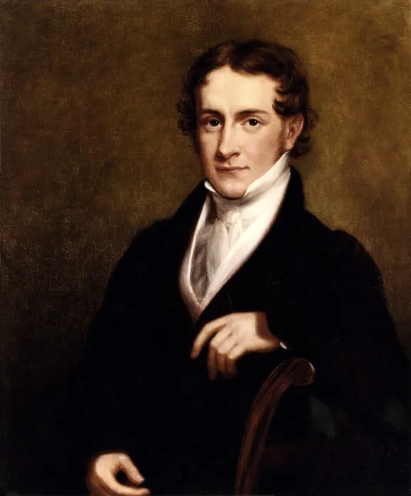 Framed Print : CHARLES FRANCIS ADAMS, by Charles Bird King, 1827, American painting, oil on canvas