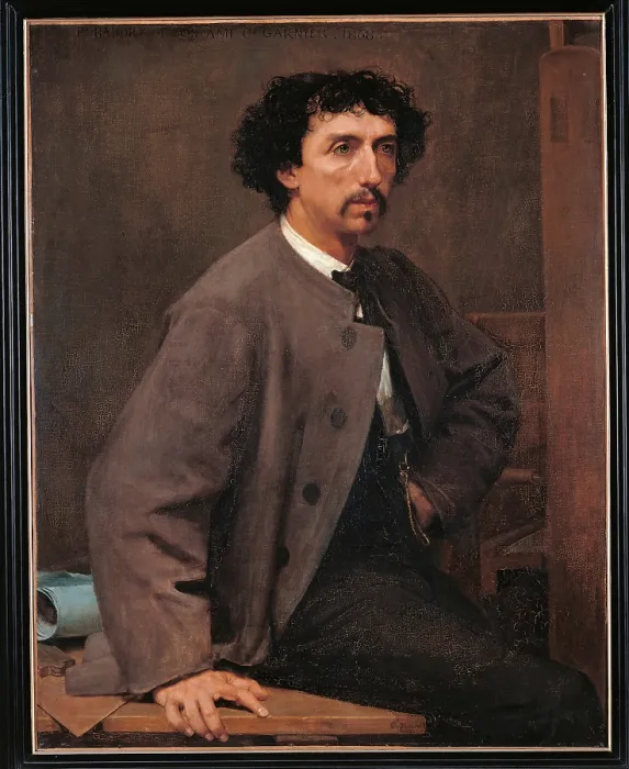 Framed Print : Charles Garnier, by Unknown Artist, 1889 about, 19th Century, oil on canvas, cm 103 x 81 - France, Ile de France, Paris, Muse dOrsay, MV5903 RF2363. All Framed Print : Charles Garnier, by Unknown Artist, 1889 about, 19th Century, oil on canvas, cm 103 x 81 - France, Ile de France, Paris, Muse dOrsay, MV5903 RF2363. All