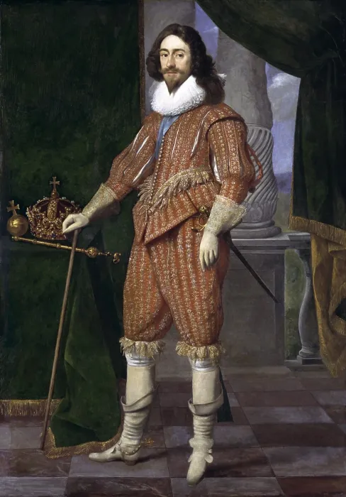 Framed Print : Charles I, King of England, 1829, by Daniel Mijtens, a Dutch painter in the Stuart court of James I and Charles I from 1621-1634. (BSLOC_2020_1_182) Framed Print : Charles I, King of England, 1829, by Daniel Mijtens, a Dutch painter in the Stuart court of James I and Charles I from 1621-1634. (BSLOC_2020_1_182)
