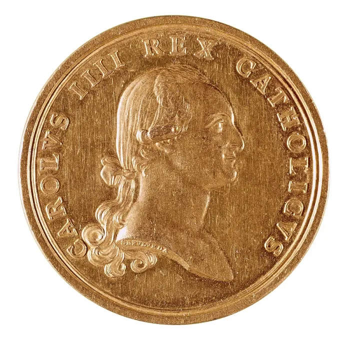 Framed Print : CHARLES IV (1748-1819). King of Spain (1788-1808). Coin. Coin. SPAIN. Madrid. Army Museum. AISA / Everett Collection**US SALES ONLY**