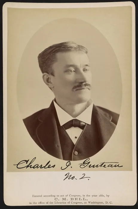 Framed Print : Charles J. Guiteau, assassin of President James Garfield, while in jail in Washington, D.C. Photo by Charles Milton Bell, Feb. 6, 1882