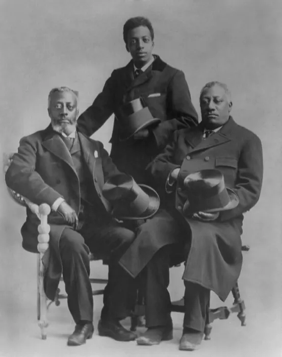 Framed Print : Charles and Lewis Douglass, sons of Frederick Douglass, with Charles son, Joseph Henry Douglass, ca. 1895. This grandson of Frederick Douglass, became a concert violinist