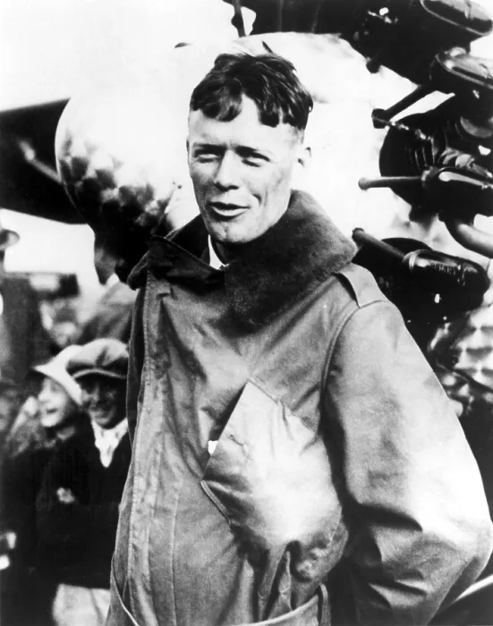 Framed Print : Charles Lindbergh after his trans-Atlantic flight, Paris, 1927. Courtesy: CSU Archives  /  Everett Collection