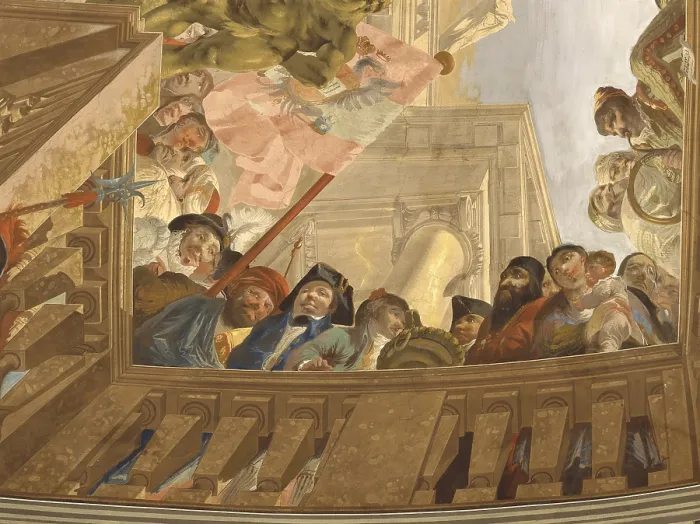 Framed Print : Charles VI Grants the Shore Leave in Trieste (Carlo VI concede a Trieste le franchigie portuali), by Giuseppe Bernardino Bison, 1805-1807, 19th Century, fresco - Italy Framed Print : Charles VI Grants the Shore Leave in Trieste (Carlo VI concede a Trieste le franchigie portuali), by Giuseppe Bernardino Bison, 1805-1807, 19th Century, fresco - Italy
