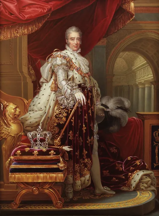 Framed Print : CHARLES X, by Henry Bone, 1829, British copy of French painting. From original by Francois Gerard Framed Print : CHARLES X, by Henry Bone, 1829, British copy of French painting. From original by Francois Gerard