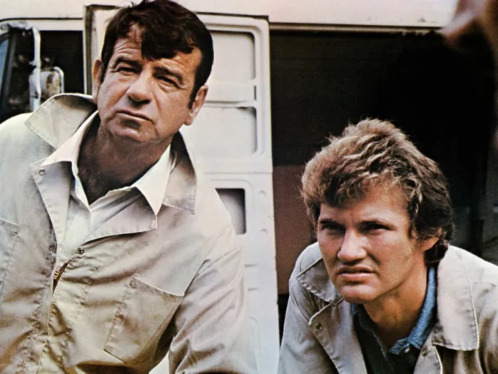 Framed Print : CHARLEY VARRICK, from left: Walter Matthau, Andrew Robinson, 1973 Framed Print : CHARLEY VARRICK, from left: Walter Matthau, Andrew Robinson, 1973
