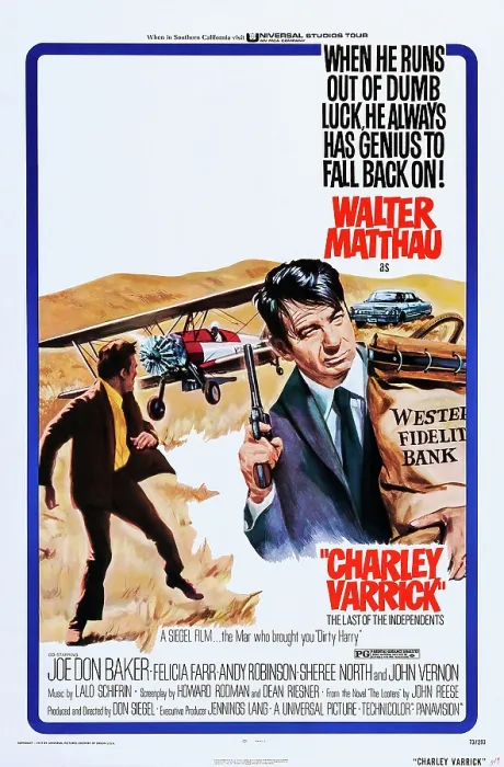 Framed Print : CHARLEY VARRICK, US poster, Walter Matthau (right), 1973 Framed Print : CHARLEY VARRICK, US poster, Walter Matthau (right), 1973