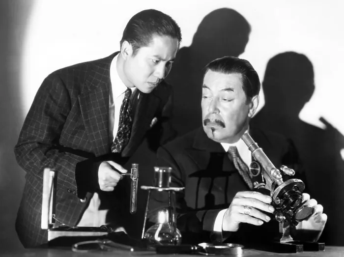 Framed Print : CHARLIE CHAN ON BROADWAY, from left: Keye Luke, Warner Oland, 1937, TM & Copyright 20th Century Fox Film Corp. / courtesy Everett Collection