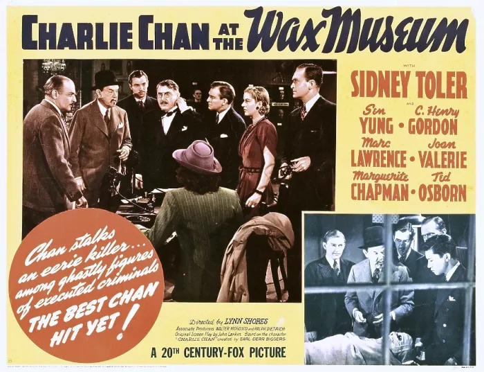 Framed Print : CHARLIE CHAN AT THE WAX MUSEUM, inset top and bottom second from left: Sidney Toler, 1940, TM and Copyright 20th Century Fox Film Corp