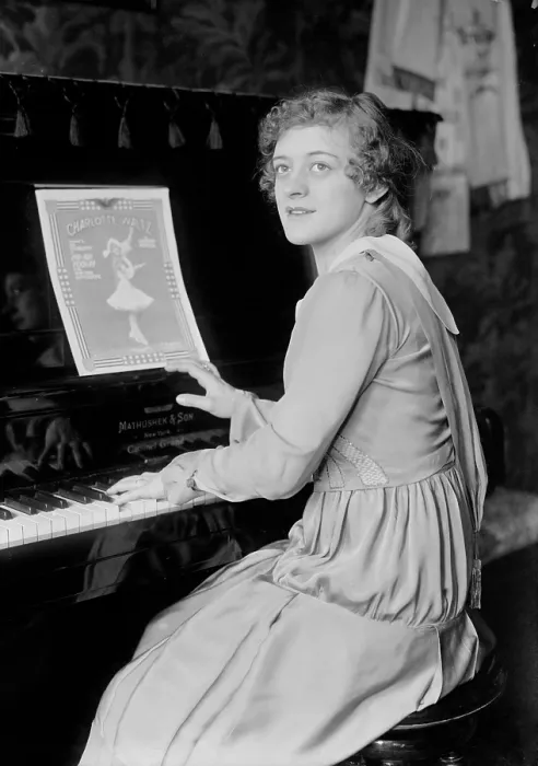 Framed Print : Charlotte at piano, ca. 1920s Framed Print : Charlotte at piano, ca. 1920s
