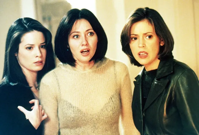 Framed Print : CHARMED, from left: Holly Marie Combs, Shannen Doherty, Alyssa Milano, 1998, 1998-2006