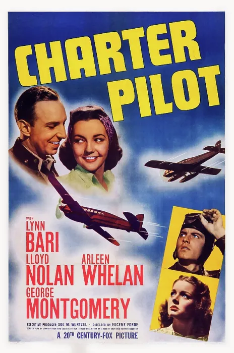 Framed Print : CHARTER PILOT, US poster art, top left: Lloyd Nolan, Lynn Bari; bottom right: Arleen Whalen, George Montgomery, 1940. TM & Copyright 20th Century-Fox Film Corp