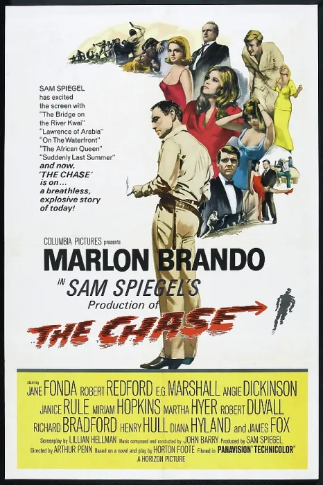 Framed Print : THE CHASE, US poster, center: Marlon Brando 1966 Framed Print : THE CHASE, US poster, center: Marlon Brando 1966