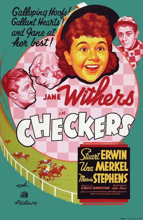 Framed Print : CHECKERS, poster art, l-r: Stuart Erwin, Una Merkel, Jane Withers, Marvin Stephens, 1937. TM and Copyright 20th Century Fox Film Corp