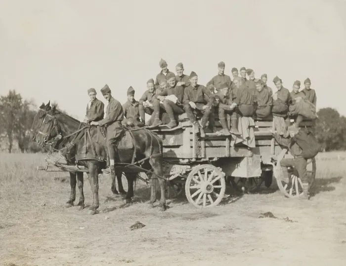 Framed Print : Cheerful soldiers of B Battery, 102nd Field Artillery freshly bathed with clean clothes. Saacy, France, Aug. 10, 1918 Framed Print : Cheerful soldiers of B Battery, 102nd Field Artillery freshly bathed with clean clothes. Saacy, France, Aug. 10, 1918