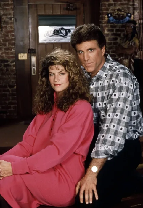 Framed Print : CHEERS, from left, Kirstie Alley, Ted Danson, 1982-93 (1987 photo) Framed Print : CHEERS, from left, Kirstie Alley, Ted Danson, 1982-93 (1987 photo)