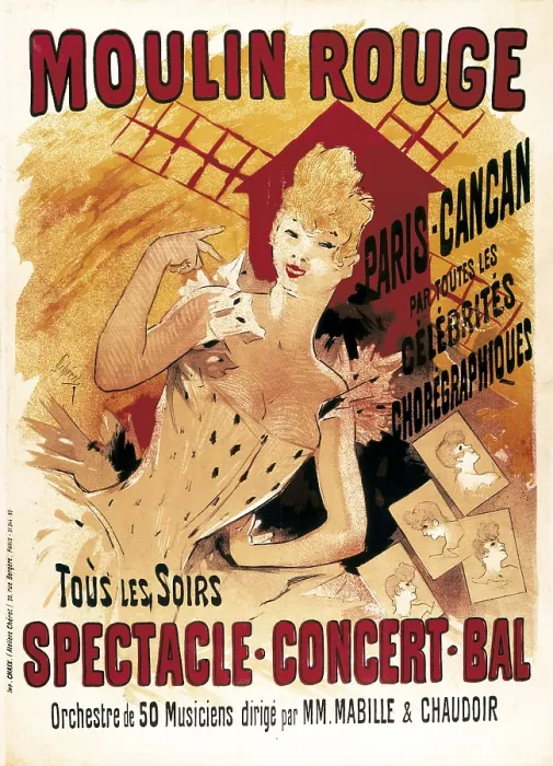 Framed Print : CHERET, Jules (1836-1932). Moulin Rouge. 1890. Litography. AISA / Everett Collection**US SALES ONLY** Framed Print : CHERET, Jules (1836-1932). Moulin Rouge. 1890. Litography. AISA / Everett Collection**US SALES ONLY**