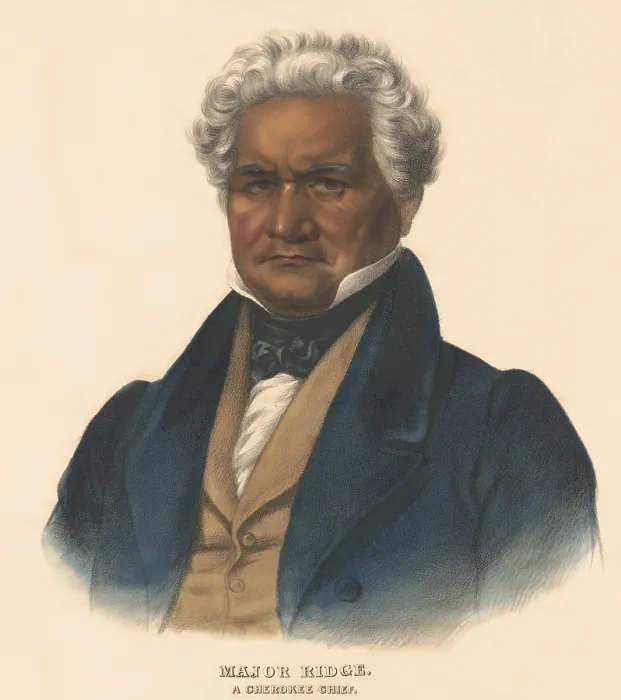 Framed Print : Cherokee chief Major Ridge, was a wealthy, slaveholding planter