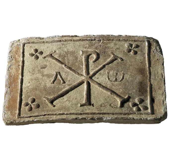Framed Print : Chi Rho. Paleo-christian art. Relief on rock. SPAIN. Barcelona. Archaeology Museum of Catalonia. - J. Bedmar / Iberfoto / Everett Collection (532903)**US SALES ONLY** Framed Print : Chi Rho. Paleo-christian art. Relief on rock. SPAIN. Barcelona. Archaeology Museum of Catalonia. - J. Bedmar / Iberfoto / Everett Collection (532903)**US SALES ONLY**