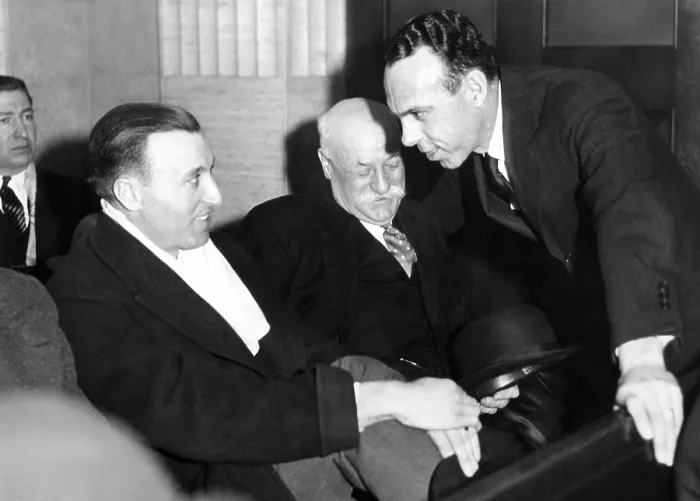 Framed Print : Chicago banker, Robert Bain arraigned on bank fraud charges growing out of the June 1931 failure of his bank and the loss of $13 million in depositors assets