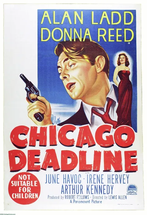 Framed Print : CHICAGO DEADLINE, US poster, from left: Alan Ladd, Donna Reed, 1949 Framed Print : CHICAGO DEADLINE, US poster, from left: Alan Ladd, Donna Reed, 1949