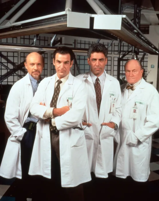 Framed Print : CHICAGO HOPE, from left: Hector Elizondo, Mandy Patinkin, Adam Arkin, E.G. Marshall, (Season 1, 1994), 1994-2000 Framed Print : CHICAGO HOPE, from left: Hector Elizondo, Mandy Patinkin, Adam Arkin, E.G. Marshall, (Season 1, 1994), 1994-2000