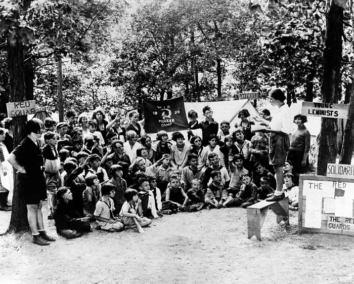 Framed Print : Chicago and Milwaukee youngsters are at a Communist summer camp