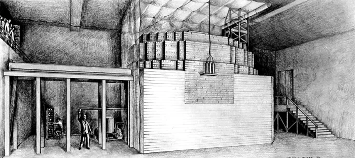 Framed Print : Chicago Pile-1 (CP-1) was built under the direction of physicist Enrico Fermi, in collaboration with Leo Szilard Framed Print : Chicago Pile-1 (CP-1) was built under the direction of physicist Enrico Fermi, in collaboration with Leo Szilard