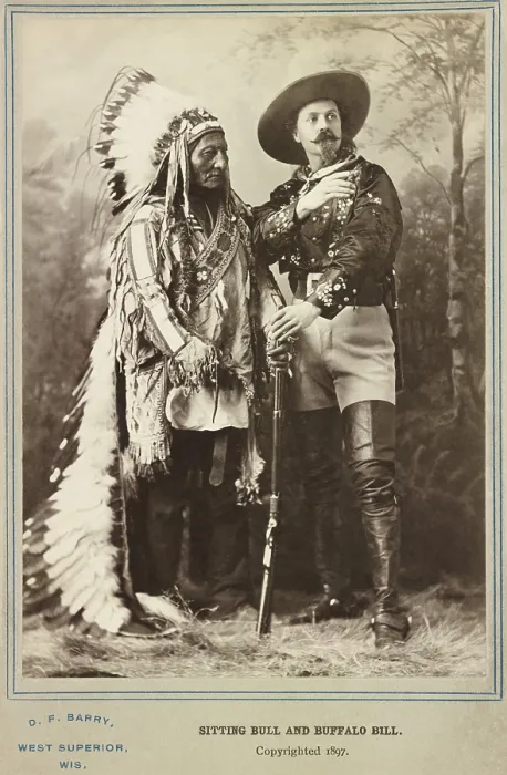Framed Print : Chief Sitting Bull and Buffalo Bill 1885 when the former Hostile Sioux Chief joined the show Framed Print : Chief Sitting Bull and Buffalo Bill 1885 when the former Hostile Sioux Chief joined the show