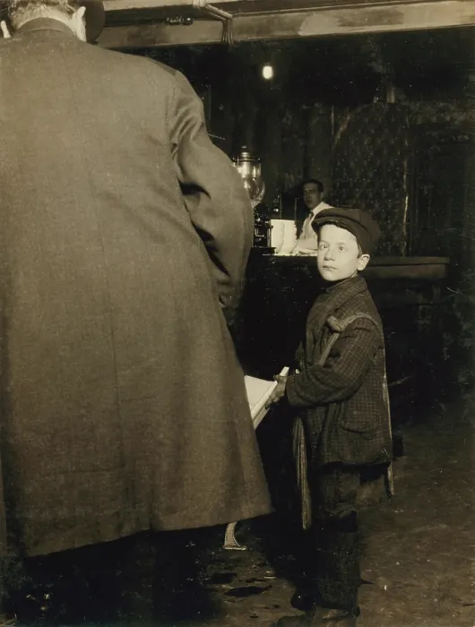 Framed Print : Child labor, newsie selling in a saloon on Washington Street at 10 P.M. Tony Tomasula, 9 years old, Buffalo, New York, photograph by Lewis Wickes Hine, photograph 1910 Framed Print : Child labor, newsie selling in a saloon on Washington Street at 10 P.M. Tony Tomasula, 9 years old, Buffalo, New York, photograph by Lewis Wickes Hine, photograph 1910