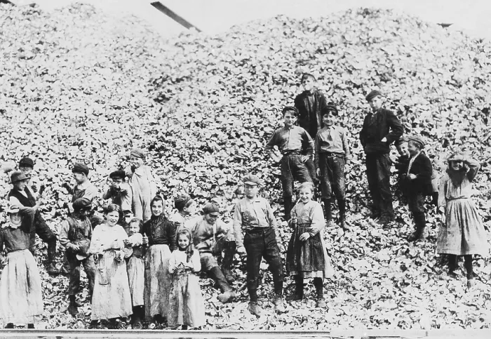 Framed Print : Children workers husking oysters, Mississippi, 1911.. Courtesy: CSU Archives  /  Everett Collection