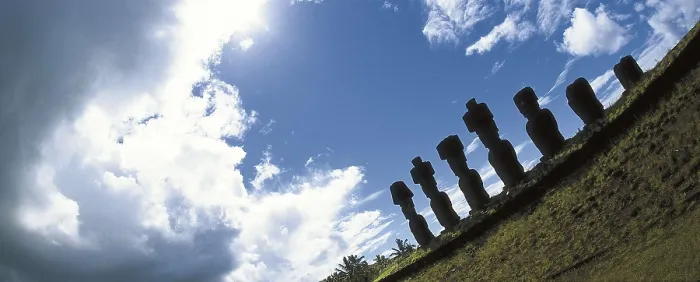 Framed Print : CHILE. VALPARAISO. Anakena. Easter Island. Rapa Nui National Park. Moais. AISA / Everett Collection**US SALES ONLY** Framed Print : CHILE. VALPARAISO. Anakena. Easter Island. Rapa Nui National Park. Moais. AISA / Everett Collection**US SALES ONLY**