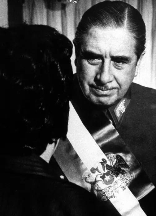 Framed Print : Chilean Dictator Augusto Pinochet in 1974, following the coup that overthrew the democratically elected government of Salvador Allende.'