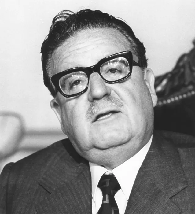 Framed Print : Chile's socialist President Salvador Allende at Government House, San Diego, on March 2, 1973