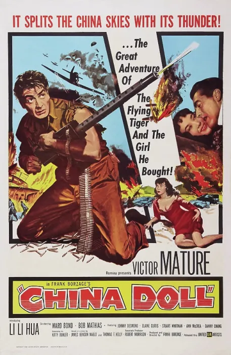 Framed Print : CHINA DOLL, US poster, Victor Mature, Li Li Hua, 1958