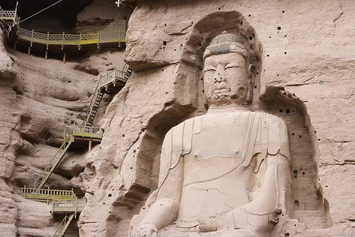 Framed Print : CHINA. NORTH WEST. The Silk Road. Binglingsi Grottoes. AISA / Everett Collection**US SALES ONLY**
