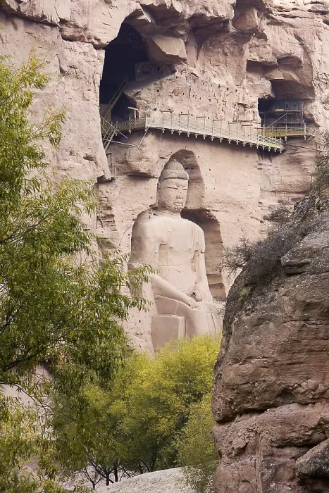 Framed Print : CHINA. NORTH WEST. The Silk Road. Binglingsi Grottoes. AISA / Everett Collection**US SALES ONLY**