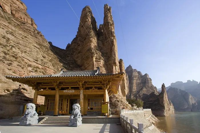 Framed Print : CHINA. NORTH WEST. The Silk Road. Entrance to Binglingsi Grottoes. AISA / Everett Collection**US SALES ONLY** Framed Print : CHINA. NORTH WEST. The Silk Road. Entrance to Binglingsi Grottoes. AISA / Everett Collection**US SALES ONLY**