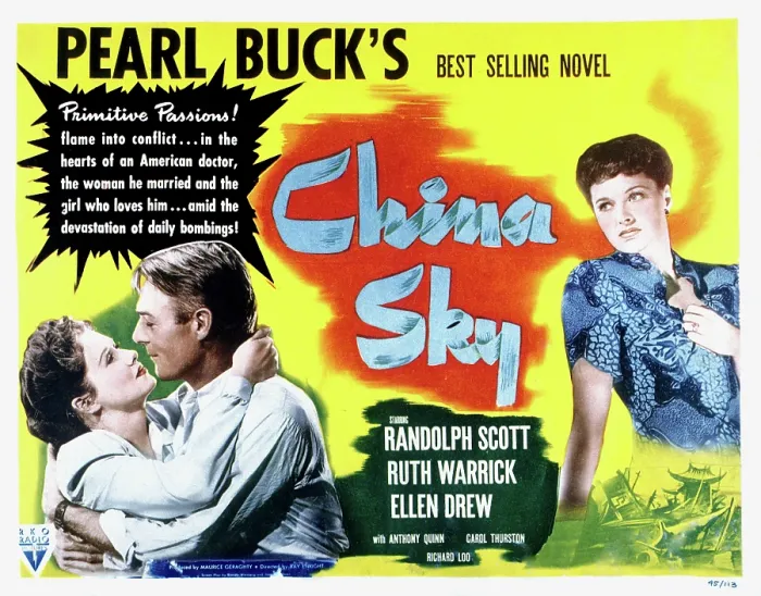 Framed Print : CHINA SKY, Randolph Scott, Ruth Warrick, Ellen Drew, 1945