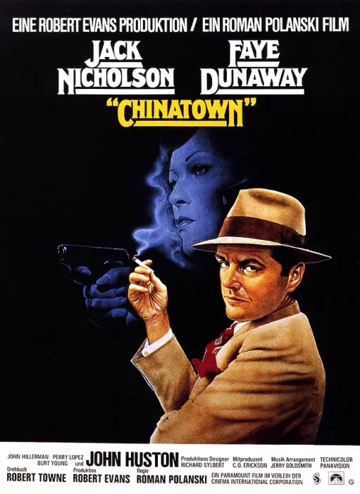 Framed Print : CHINATOWN, from left, Faye Dunaway, Jack Nicholson, 1974