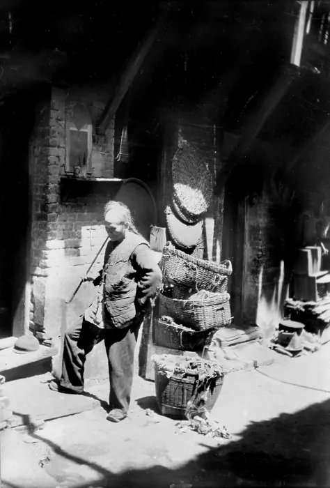 Framed Print : Chinese man smoking long pipe, rag pickers alley, San Francisco, California, photograph, 1921 Framed Print : Chinese man smoking long pipe, rag pickers alley, San Francisco, California, photograph, 1921