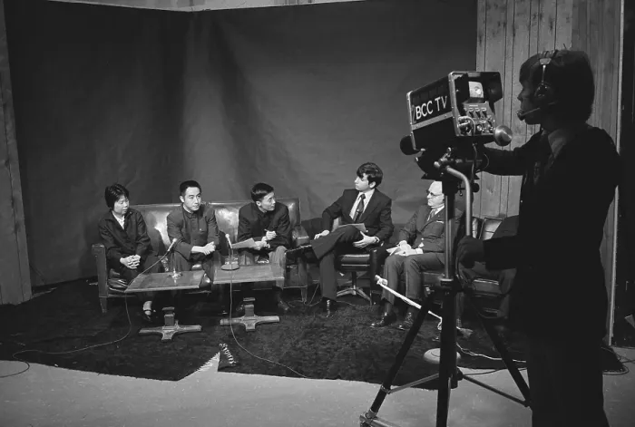 Framed Print : Chinese National Table Tennis Team at a television studio at Bethesda-Chevy Chase High School. March 17, 1972 Framed Print : Chinese National Table Tennis Team at a television studio at Bethesda-Chevy Chase High School. March 17, 1972