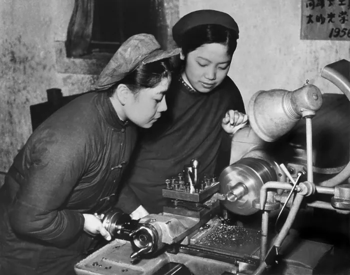 Framed Print : Two Chinese women in simple dark jackets Framed Print : Two Chinese women in simple dark jackets